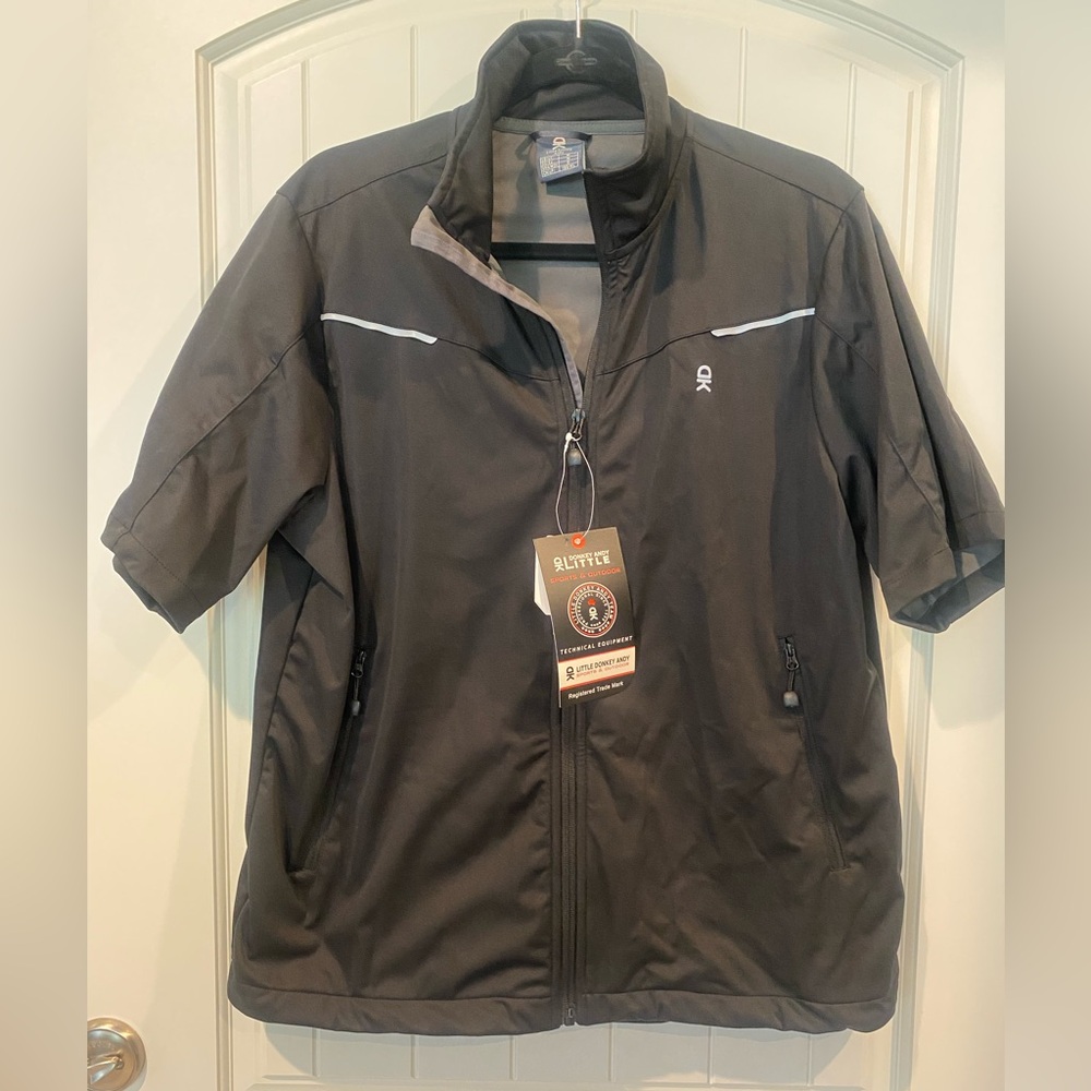 Little Donkey Andy Men's Lightweight Softshell Vests Short Sleeve Jackets Medium